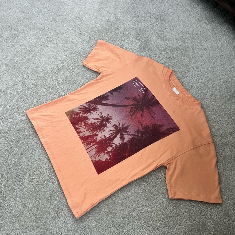 Zara Orange Palm Graphic Tee